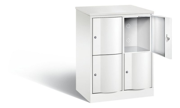 C+P lockerkast Resisto, H1077xB772xD540mm, kleur: verkeerswit, 8472-272 S10117