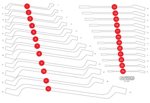 KS Tools Leeg schuiminzetstuk voor 811.1024, 811.1024-97