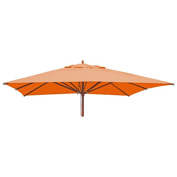Mendler vervangende hoes voor gastronomie houten parasol HWC-C57, parasolhoes, vierkant 3x3m polyester 3kg, terracotta, 76660