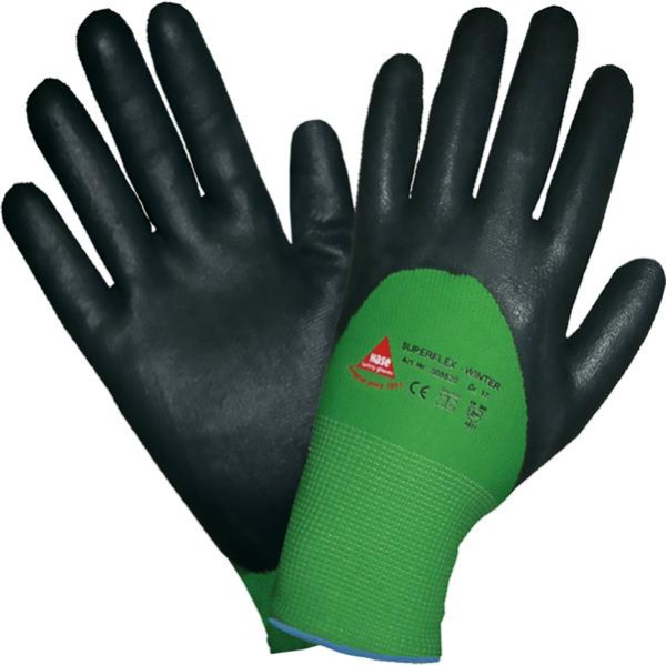 Hase Safety SUPERFLEX WINTER, 5-Fg.-Sicherheitshandschuhe, Nitril, Größe: 8, VE: 10 Paar, 508620-8