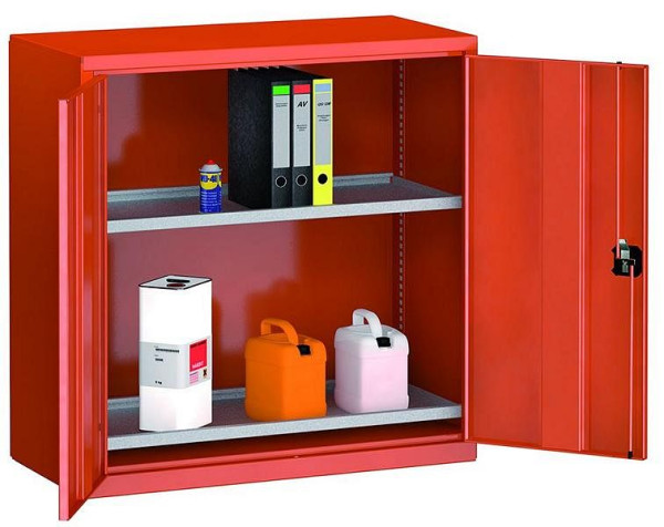 KLW milieukast, 1000 x 1000 x 490 mm, vleugeldeuren en 2 bakbodems vast gesoldeerd, hoogte 30 mm, in verzinkte uitvoering, 7FN-NH1000TD-U204XRB