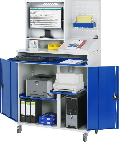 RAU computerkast, verrijdbaar, 1100x1985x520 mm, 07-1100T-M67-MG2F.11