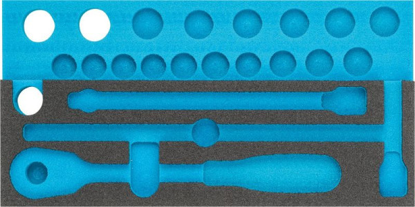 Hazet 2-componenten zachtschuiminleg, voor 900 AZ, afmetingen/lengte: 342 mm x 172 mm Organisatiesysteem afmeting: 1/3 (342 x 172 mm), 163-357L