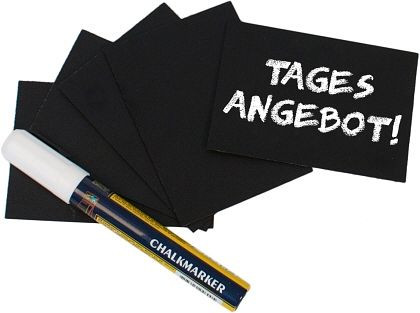 Contacto schrijfbord, zwart DIN A7 set van 20, 7666/007