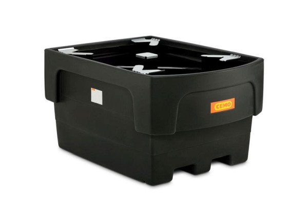 Cemo IBC-opvangbak 1100/1-PE met steunkruis en vulopzetstuk, 10939