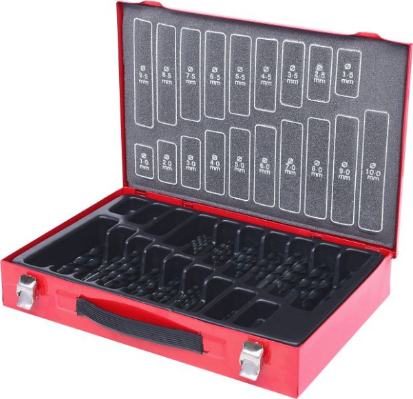 KS Tools HSS-R spiraalborenset, 170-delig, 1-10mm, 330.1640