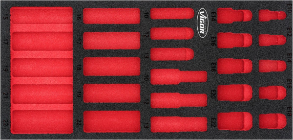 VIGOR 2-componenten zachtschuiminleg, afmetingen inzet / lademaat: S (188 x 393 x 35 mm), gebruik: V7323, V7323-L