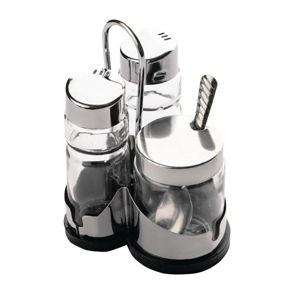 Comas Cruet Set voor Zout, Peper en Mosterd, DY414
