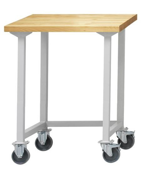 ANKE werktafel; mobiel; 800 x 800 mm; RAL 7035