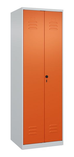 C+P Umkleidespind Classic PLUS, Doppel-Spind, 2 Abteile, 1850x600x500mm, 7035/2004, Drehriegel, 080002-20P S10030