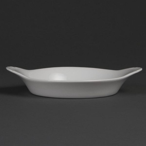 Olympia Whiteware ronde gratinschalen wit 19,2 x 15,1cm, VE: 6 stuks, B444