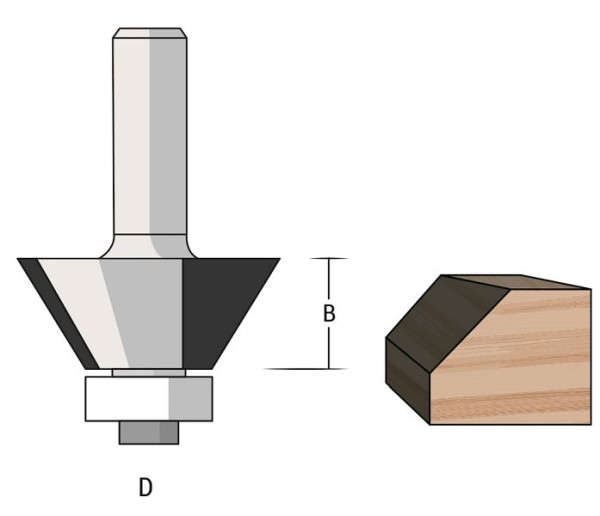 Famag-eindfrees HM, schacht Ø: 8 mm, diameter: 31,8 mm, 3118.845.00