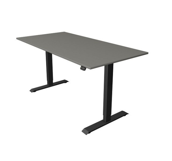Kerkmann zit-statafel B 1600 x D 800 mm, elektrisch in hoogte verstelbaar van 740-1230 mm, grafiet, 10181612