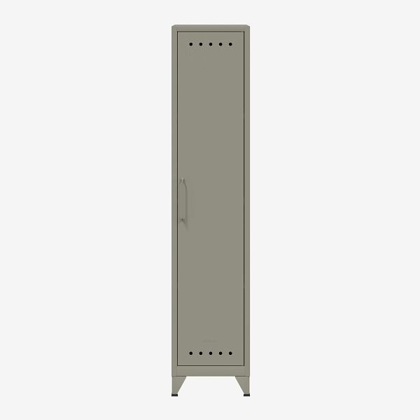 Bisley Fern Lockerkast met kledingroede en hoedenplank, lichtgrijs (645), FERLOC645
