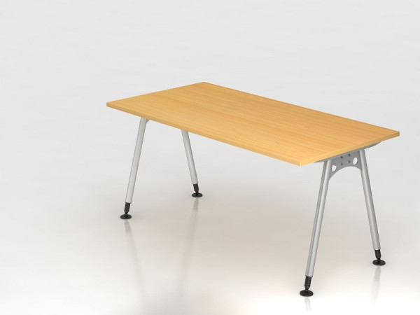 Hammerbacher bureau A-poot 160x80cm, beuken, rechthoekige vorm, VAS16/6/S