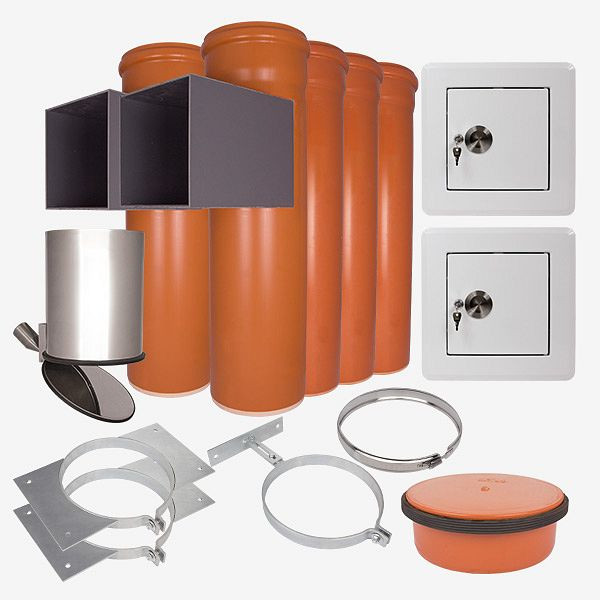 HKW wasafvoersysteem complete set 4, PVC, schachtlengte: 5,30 meter, Ø 250 mm, 22508N