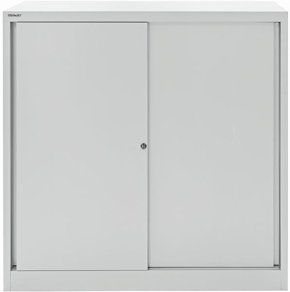 Bisley schuifdeurkast ECO, 2 planken, 3 OH, lichtgrijs, SD12112S645