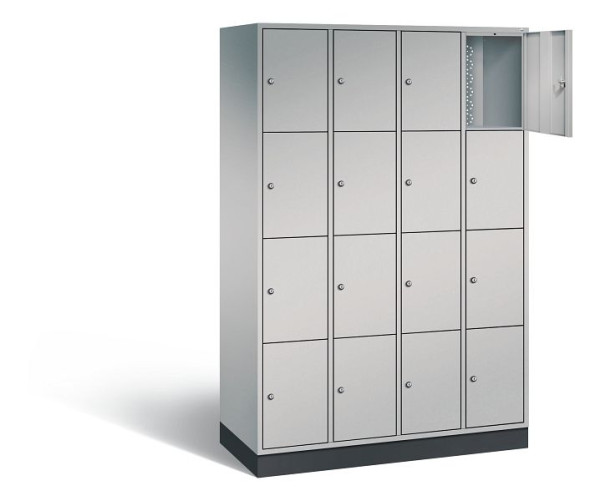 C+P lockerkast Intro, H1950xB1220xD490mm, kleur: wit aluminium, 8470-401 S10037