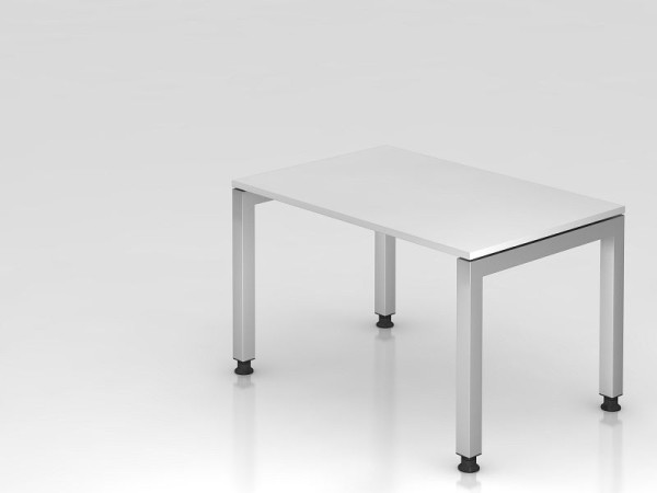 Hammerbacher bureau U-voet vierkant 120x80cm wit, rechthoekige vorm, zwevende plaat, VJS12/W/S