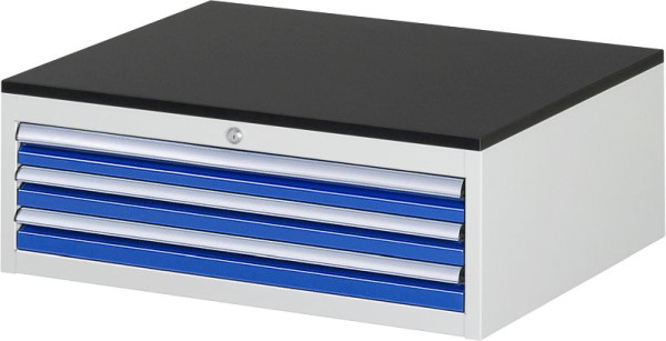 RAU ladekast serie 7000, B770 x D650 x H280mm, laden: 3xH60mm, werkblad voorzien van melamineharscoating, dikte 19mm, 03-XL1.2A-M.11