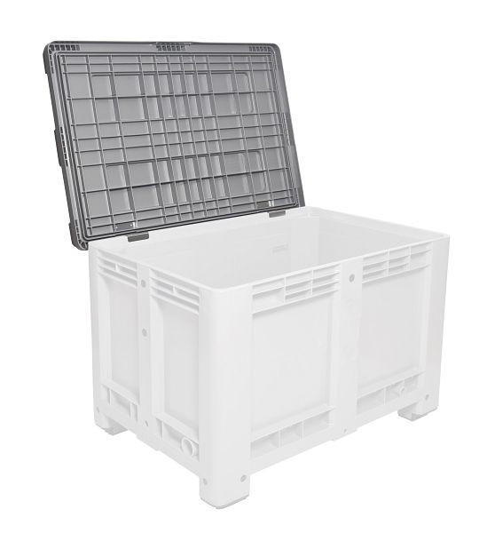 ALPHA scharnierdeksel grijs voor palletbox 1200x1000 mm, 3077-GR