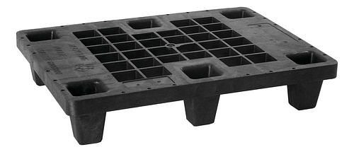 DENIOS displaypallet, gemaakt van PE-RE, 600 x 800 x 150 mm, 6 voet, nestbaar, VE 5 stuks, 312631