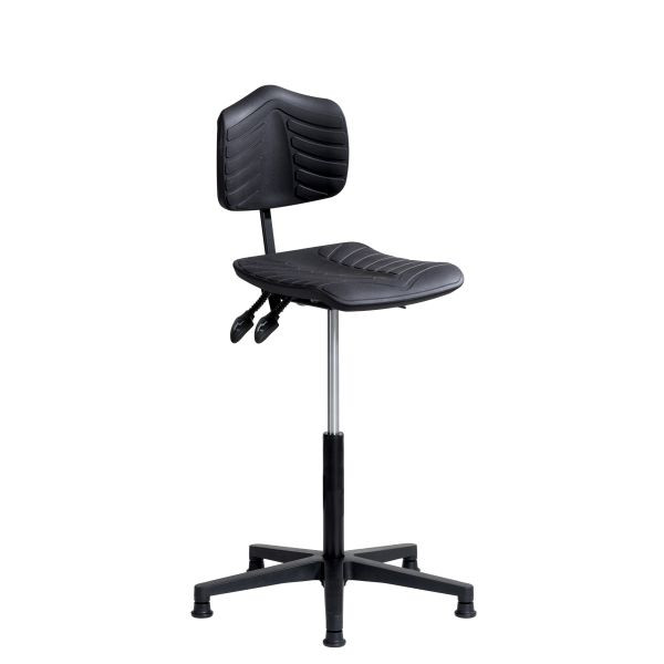 SOFAME werkstoel ERGOSOFT 2010 met glijders, zithoogte 56-82, polyamide onderstel, W050040014