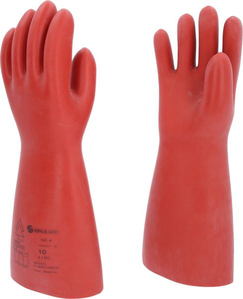 KS Tools Elektriciensbeschermhandschoen met mechanische bescherming, maat 10, klasse 4, rood, 117.0081