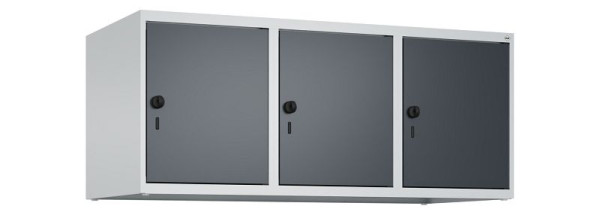 C+P kastopzet Classic PLUS, bovenkast, 7035/7016, veiligheidsdraaisluiting, 500x1200x500mm, 3 vakken, 080090-32 S10008