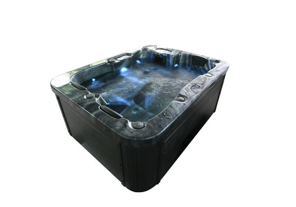 HOME DELUXE buitenwhirlpool ZWART MARMER PURE, 23381
