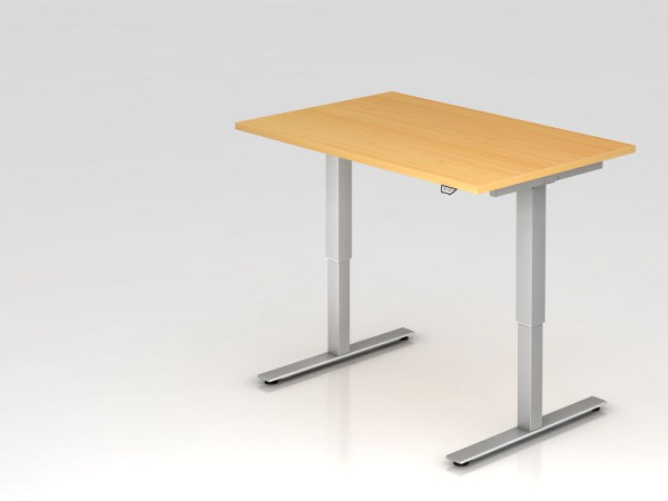 Hammerbacher elektrisch zit-sta bureau 120x80cm beuken, werkhoogte 73 - 119 cm, VXMST12/6/S