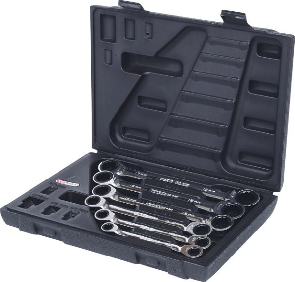 KS Tools GEARplus dubbele ratelringsleutelset, 6-delige koffer, 503.4556
