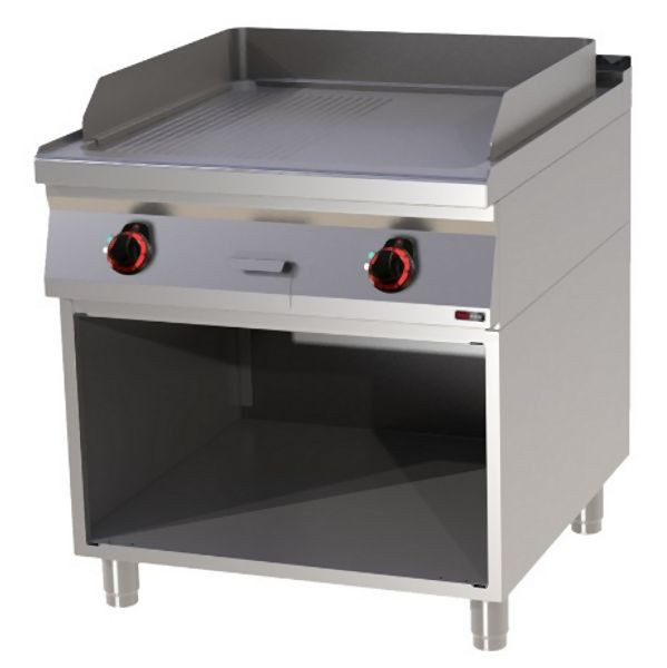 RM Thermik Series 900, elektrische grillplaat met onderstel, 800x900x900 mm, glad/gegroefd grilloppervlak, FTHR-90/80E