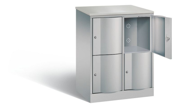 C+P lockerkast Resisto, H1077xB772xD540mm, kleur: wit aluminium, 8472-272 S10103