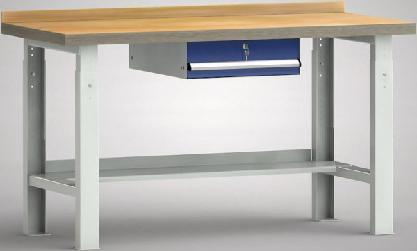 KLW standaard werkbank - 1500 x 700 mm L x D, hoogteverstelling: 740 - 1040 mm, WS513V-1500M40-E7001