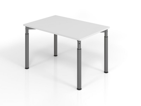 Hammerbacher bureau YS12, 120 x 80 cm, blad: grijs, 25 mm dik, ABS dikke rand, rechthoekige vorm, grafiet, VYS12/5/G