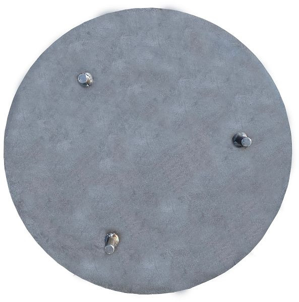 Schake putdeksel voor het tijdelijk afdekken van schachten, van plaatstaal. Afmetingen: Ø 780 x 10 mm. Uitvoering: ruw, 20228