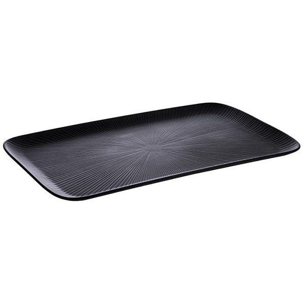 APS GN 1/1 dienblad -NERO-, 53 x 32,5 cm, hoogte: 2,5 cm, melamine, zwart, 85067
