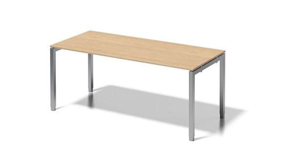 Bisley Cito bureau, 650-850 mm in hoogte verstelbaar U-frame, H 19 x B 1800 x D 800 mm, esdoorn/zilver, DUH1808MP355