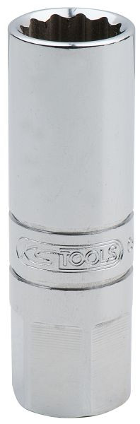 KS Tools 3/8" CHROMEplus® speciale bougiedop, dunwandig, 14 mm, 918.3990
