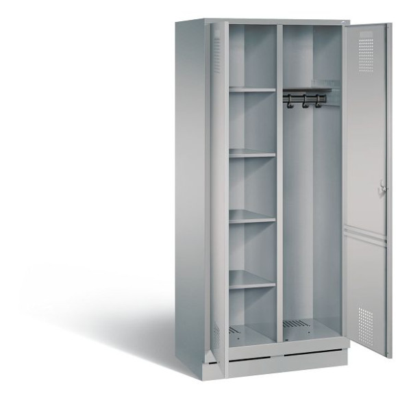 C+P reinigingsmiddelenkast Evolo, H1800xW810xD500mm, kleur: wit aluminium, 48160-22 S10124