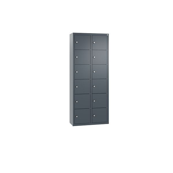 C+P Kleingefachschrank, 12 Fächer, H1130xB460xT200 mm, Anthrazit, 80700-223 S10031