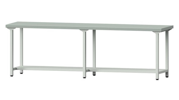 ANKE werkbanken werktafel, model 91, 2800 x 700 x 900 mm, RAL 7035, ZBP 50 mm, 400.463