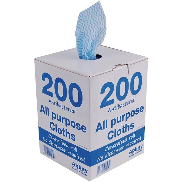 Jantex antibacteriële multifunctionele doekjes blauw, PU: 200 stuks, DN843