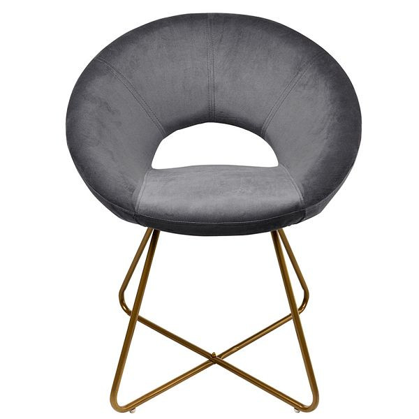 HOME DELUXE fluwelen stoel SELESA - grijs, 35701