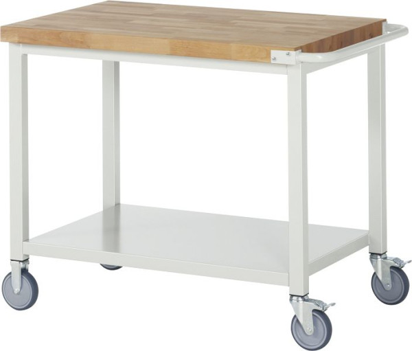 RAU verrijdbare werkbank serie 8000, plaatstalen legbord, 1000x880x700 mm, 05-8000-6-107B4S.12