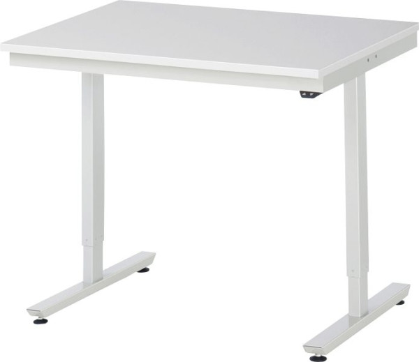 RAU werktafel serie adlatus 150 (elektrisch in hoogte verstelbaar), EGB melamine plaat, 1000x720-1120x800 mm, 08-AT-100-080-ME