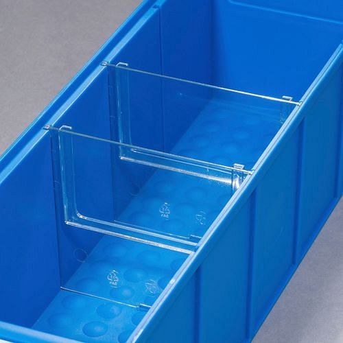 DENIOS tussenschotten voor legborddozen classic-line A1-3 B, PP, transparant, VE: 4 stuks, 265-164