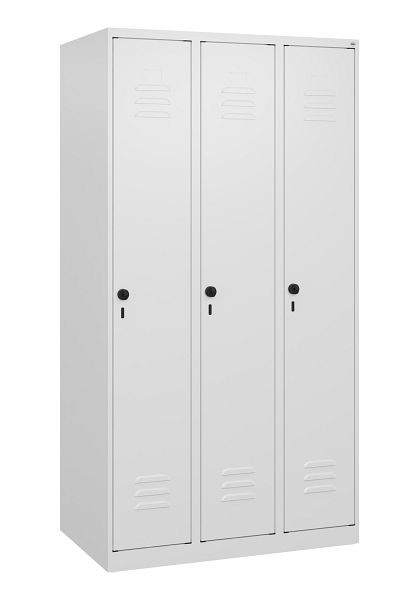 C+P luierkluis Classic PLUS met middenwand, 3 vakken, 1700x900x500mm, 9016/9016, veiligheidsdraaigrendel, 0800007-30F S10012