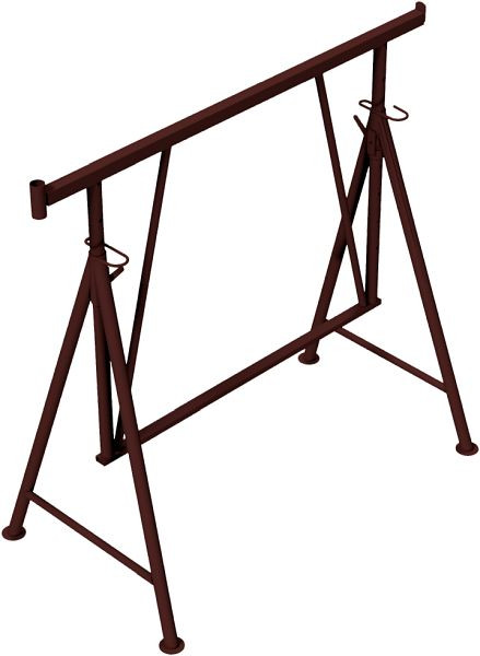 Schake vouwsteigerschraag "Compact S 1500", bruin gelakt, maat 6, hoogte: 1,20 m - 1,95 m, 10126S
